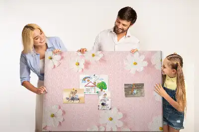 Panou din plută cu model cu flori margarete