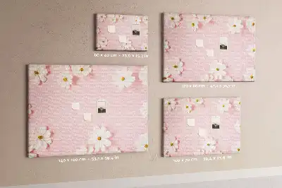 Panou din plută cu model cu flori margarete
