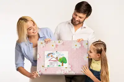 Panou din plută cu model cu flori margarete
