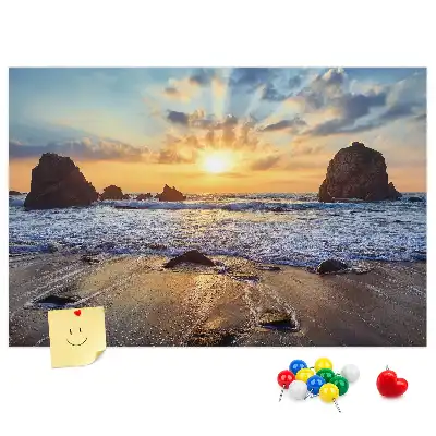 Panou din plută Soare coborând în mare
