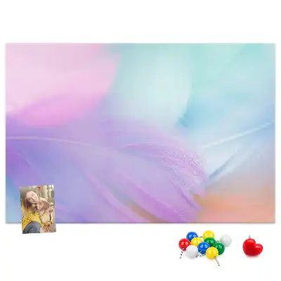 Tablă de plută cu pioneze colorate