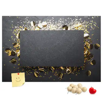 Tablă de plută cu confetti aurii
