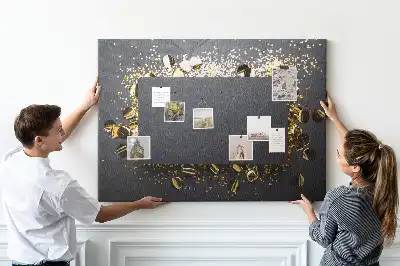 Tablă de plută cu confetti aurii