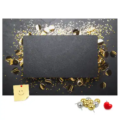 Tablă de plută cu confetti aurii