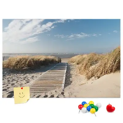 Panou din plută cu imprimeu vedere spre plajă