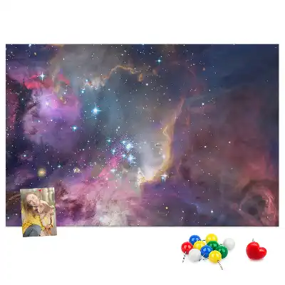 Tablou din plută cu harta lumii Galaxie