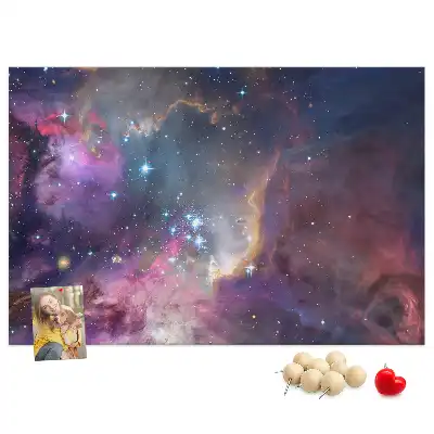 Tablou din plută cu harta lumii Galaxie