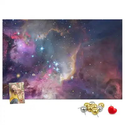 Tablou din plută cu harta lumii Galaxie