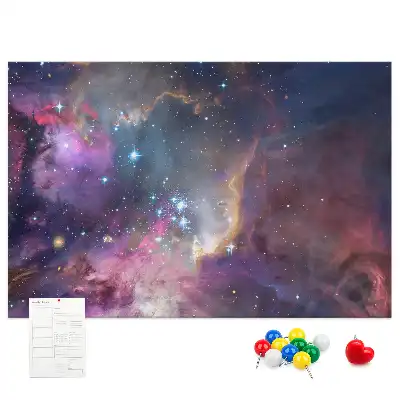 Tablou din plută cu harta lumii Galaxie