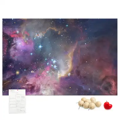 Tablou din plută cu harta lumii Galaxie