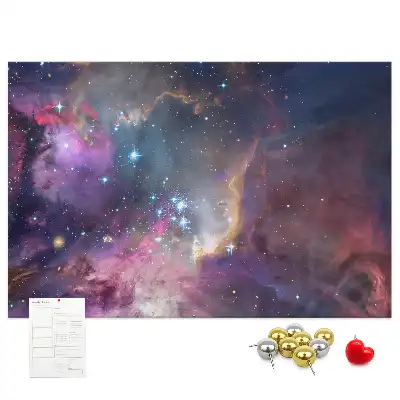 Tablou din plută cu harta lumii Galaxie