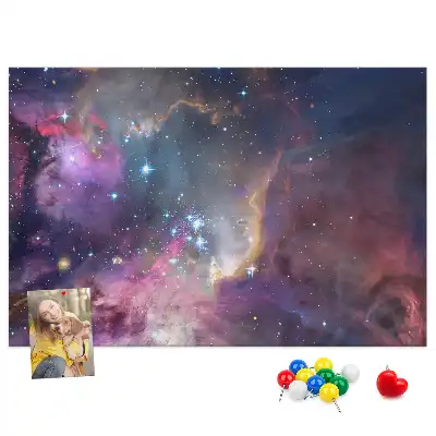 Tablou din plută cu harta lumii Galaxie