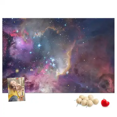 Tablou din plută cu harta lumii Galaxie