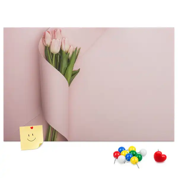 Panou din plută cu motiv buchet de flori