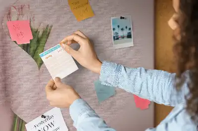 Panou din plută cu motiv buchet de flori