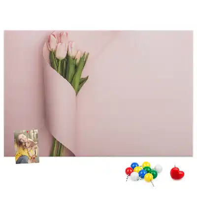 Panou din plută cu motiv buchet de flori