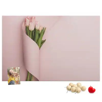 Panou din plută cu motiv buchet de flori