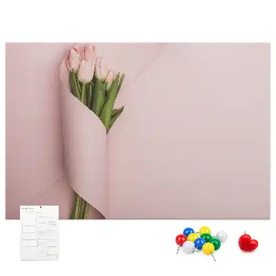 Panou din plută cu motiv buchet de flori