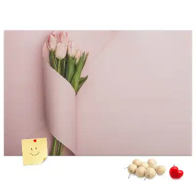 Panou din plută cu motiv buchet de flori