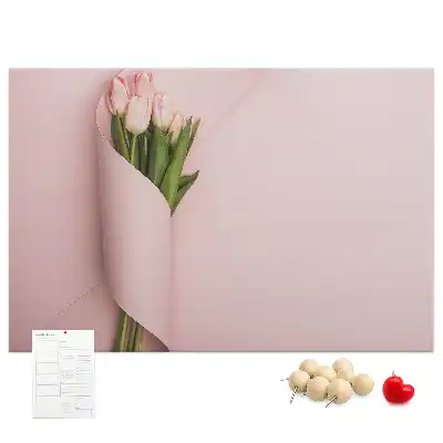 Panou din plută cu motiv buchet de flori