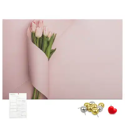 Panou din plută cu motiv buchet de flori