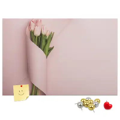 Panou din plută cu motiv buchet de flori