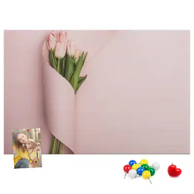 Panou din plută cu motiv buchet de flori