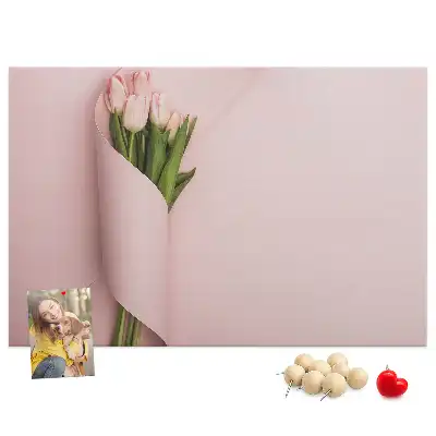 Panou din plută cu motiv buchet de flori