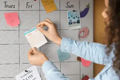 Tablă din plută pentru meniul săptămânal