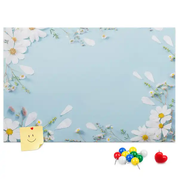 Panou din plută cu ramă florală