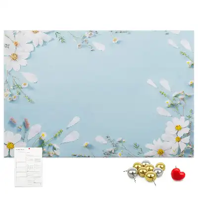 Panou din plută cu ramă florală
