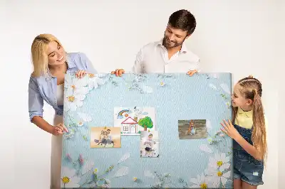Panou din plută cu ramă florală