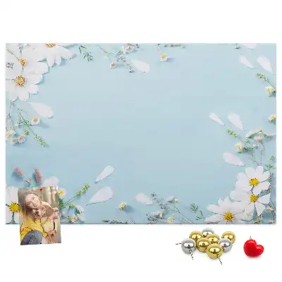 Panou din plută cu ramă florală