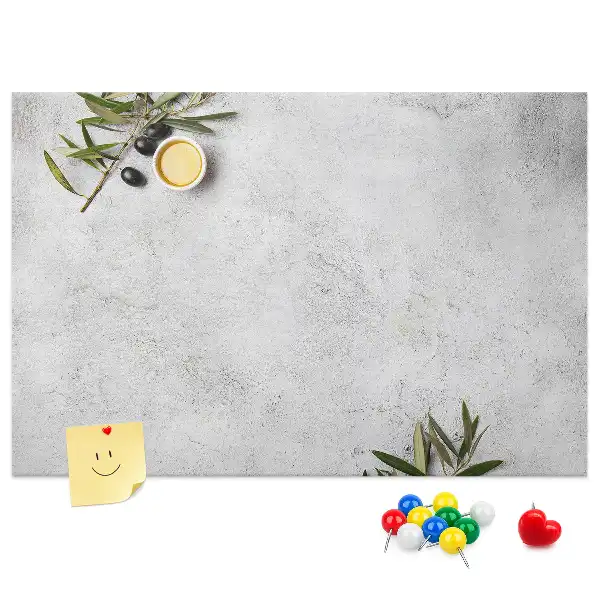 Tablă de plută minimalistă cu model de măsline
