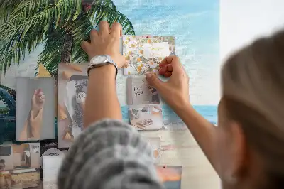 Panou din plută cu peisaj plajă de vacanță