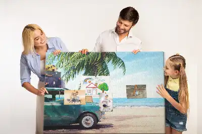 Panou din plută cu peisaj plajă de vacanță