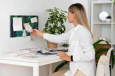 Panou din plută cu model cu frunze exotice