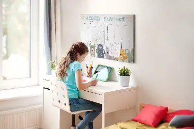 Tablă de plută săptămânală pentru planificarea activităților copiilor