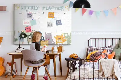 Tablă de plută săptămânală pentru planificarea activităților copiilor