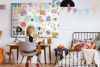 Tablă din plută cu desene liniare minimaliste