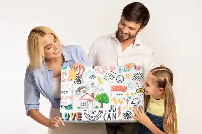 Tablă din plută cu desene liniare minimaliste