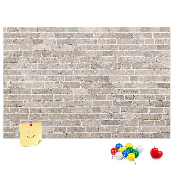 Panou de plută cu model zid de cărămizi clasic