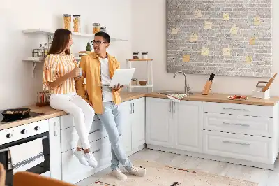 Panou de plută cu model zid de cărămizi clasic