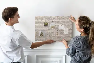 Panou de plută cu model zid de cărămizi clasic