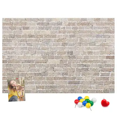 Panou de plută cu model zid de cărămizi clasic
