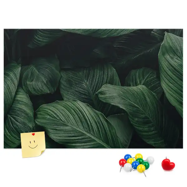 Panou din plută cu model de frunză tropicală Monstera