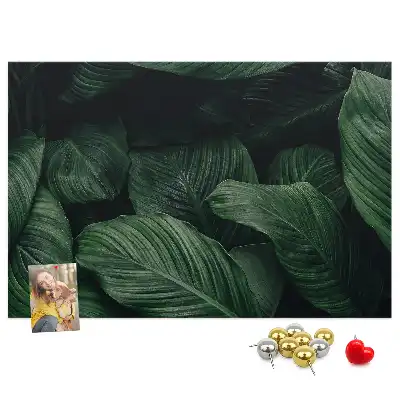 Panou din plută cu model de frunză tropicală Monstera