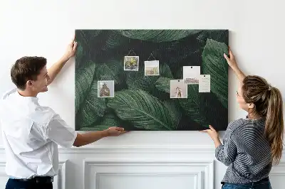 Panou din plută cu model de frunză tropicală Monstera