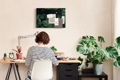 Panou din plută cu model de frunză tropicală Monstera
