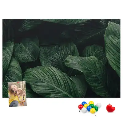 Panou din plută cu model de frunză tropicală Monstera